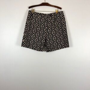 Hannah womens black diamond print 4 pocket plus size shorts Size 16
